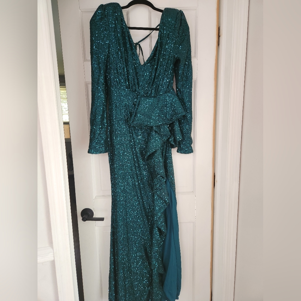 Emerald Green Sequin Dress